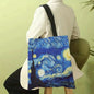Van Gogh Canvas Bag – Starry Night & Sunflower Oil Painting Handbag