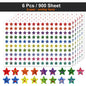 450-3000 Sheet Happy Face Stars Reward Sign Stickers Pack DIY Skateboard Suitcase Stationery Decals Decor Phone Laptop Gift Toys