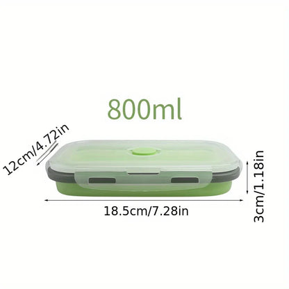 Collapsible Silicone Food Storage Containers – Stackable, Space-Saving, Microwaveable Lunch Boxes, 1/4PCS Set