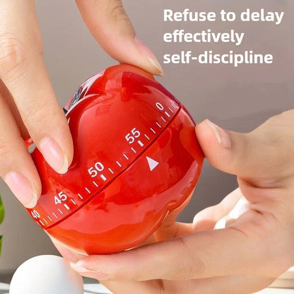 Tomato Kitchen Timer Pomodoro Mechanical Countdown Alarm for Cooking & Productivity