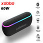 60W Bluetooth Wireless Speaker – Dual Bass, IPX7 Waterproof, 6600mAh Power Bank, Outdoor Loudspeaker for Smartphone & TV