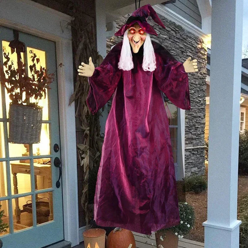 71 in Voice-Controlled Halloween Witch Ghost, Light-Up