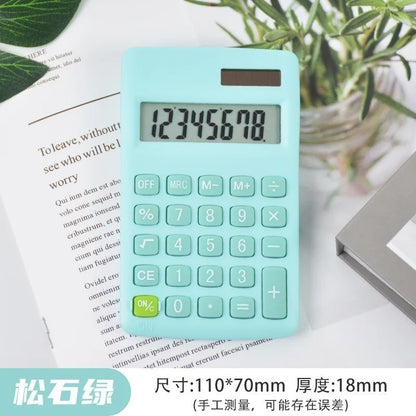 Mini Solid Color Pocket Calculator — Portable 4.0 x 2.5 in (100 x 63 mm) for Office, School & Teaching