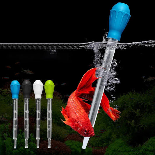 Aquarium Siphon Pipette Fish Tank Vacuum Cleaner – Water Changer, 11.4/17.7/21.3 in (29/45/54 cm), 30/40/50 ml (1.0/1.4/1.7 fl oz)