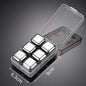 Stainless Steel Reusable Whiskey Stones - Quick-Freeze Ice Cubes with Storage Tray for Whiskey Wine Beer