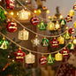 Battery Operated Christmas String Lights — Candy Cane, Santa & Snowman Hanging Ornaments (1m/3m, 10/20 LED) Indoor & Sheltered Outdoor