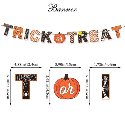Halloween Party Decoration Set, Banner, Garland, Spider Web and More