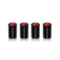 4-Pack Aluminum Tire Valve Stem Caps – Universal Metal Wheel Air Valve Covers