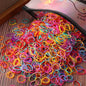 Girls Colorful Small Elastic Hair Bands – Disposable Braided Hair Ties with Small Covers