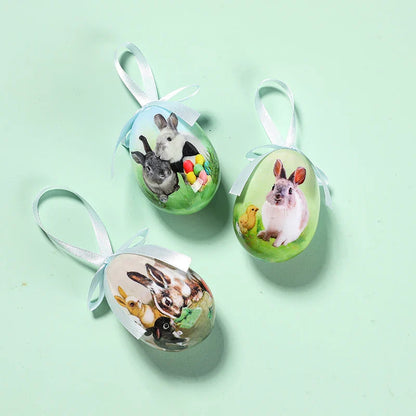 3 Pcs Easter Eggs Bunny Easter Decoration Basket 7 Cm Foam Eggs Home Decor Festoons Hen Party Room Deco Easter Decoration 2024