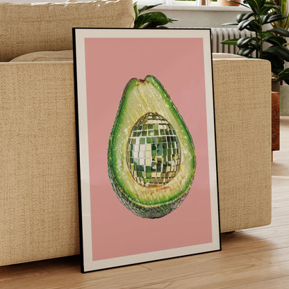 Disco Ball Avocado Wall Art Prints Canvas Painting Poster Picture For Living   Kids BedRoom Home Decor