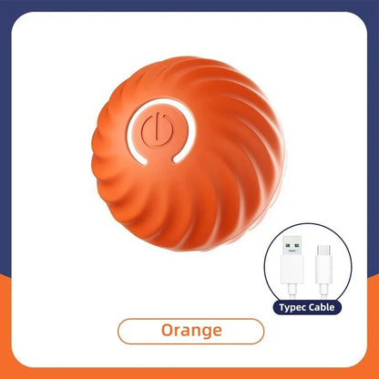 Interactive Rechargeable Pet Toy Ball – Automatic Bouncing & Rolling with RGB LED Lights for Dogs & Cats