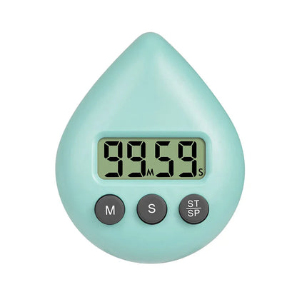 Waterproof Digital Shower & Kitchen Timer with Magnetic Backing, Suction Cup and Wall Mount - Countdown/Count-Up