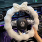 Plush Velvet Steering Wheel Cover – Soft Winter Car Handlebar Cover for Women, Cute High-End Interior Accessory