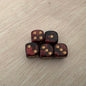 5pcs/set Two Colors Dice Puzzle Board Game Accessory  6 Sided Point Dice Funny Game 16mm