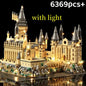 New Magic Castle Micro Building  Blocks Light Up Street View Architecture Creative MOC Model Kit  Kids Christmas Birthday Gifts