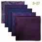 5-Pack Men's Microfiber Pocket Squares 12.6 in (32 cm) - Jacquard Woven Wedding & Formal Handkerchiefs, Assorted Patterns
