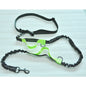 Hands-Free Double Elastic Reflective Dog Leash — Retractable Running Waist Belt, Adjustable Waist 27.6–47.2 in (70–120 cm), Leash 63–102 in (160–260 cm)