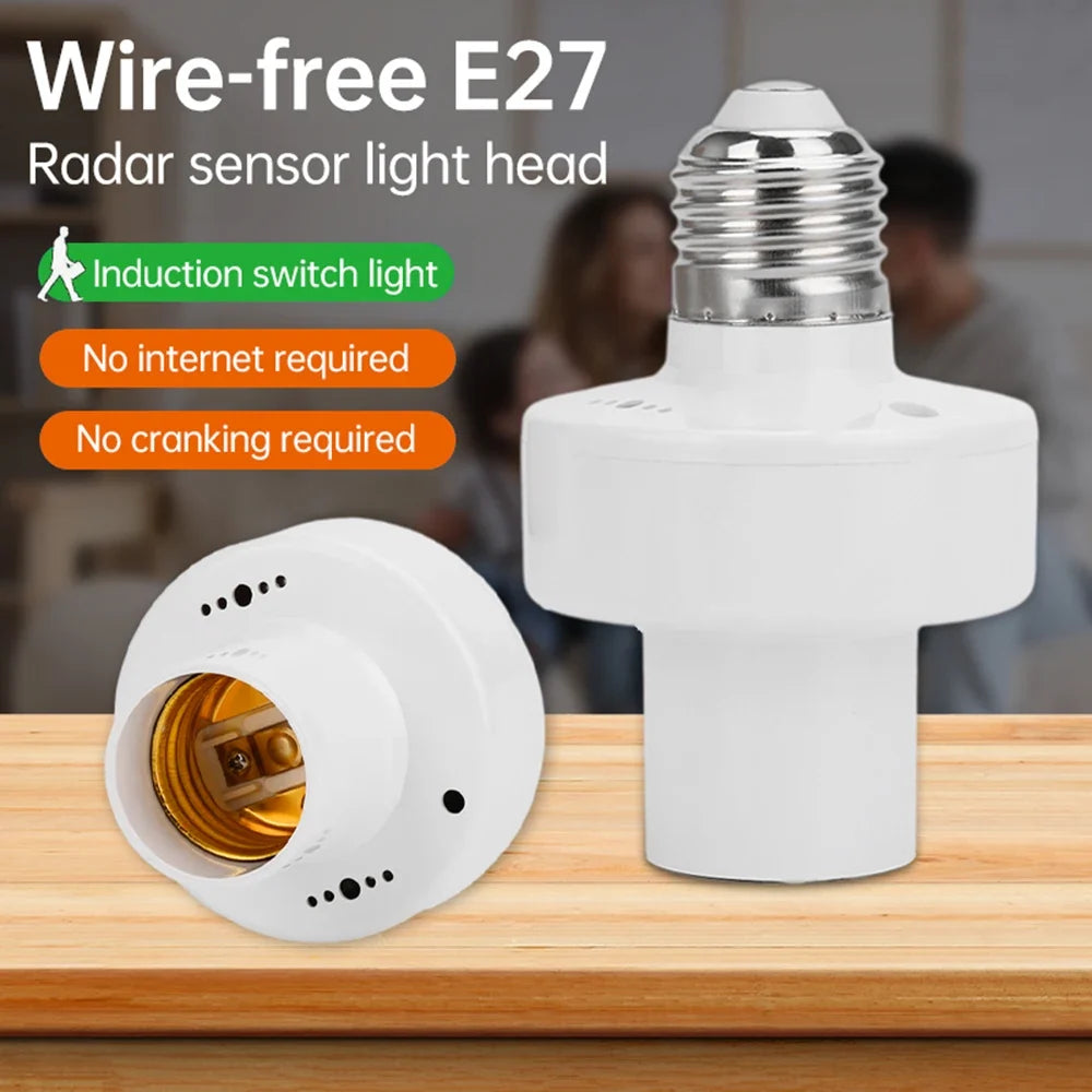 360 Degrees PIR Human Induction Motion Sensor LED Night Lamp Socket Base E27 AC 85-265V Delay Time Adjustable Switch