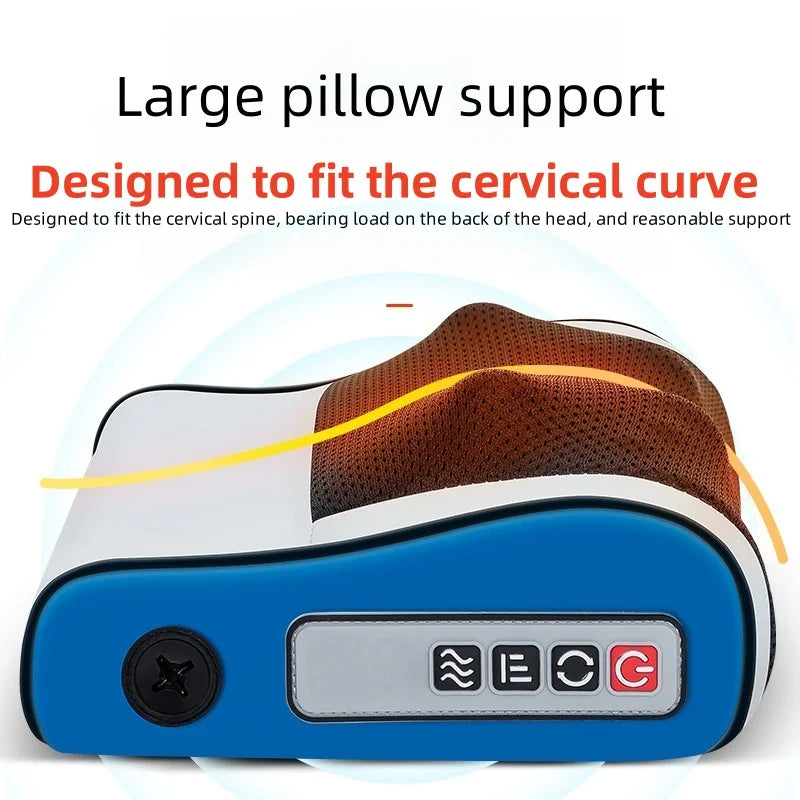 Neck Massager Shiatsu Neck Massager with Heat Electric Back Massager for Shoulder Back Leg Deep Tissue Kneading Massage Pillow