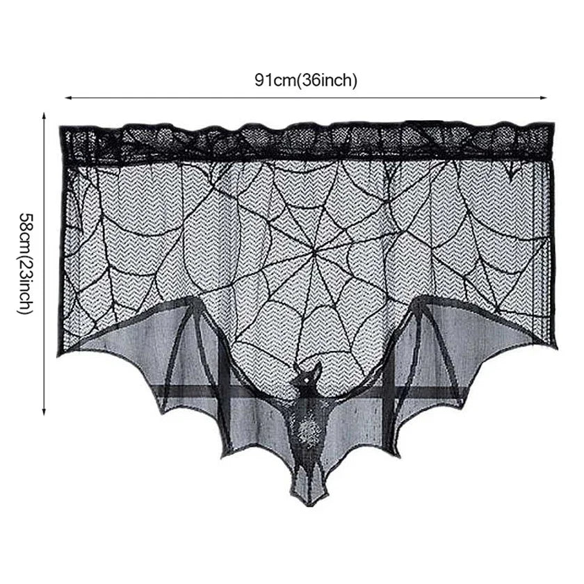 Black Bat Halloween Decoration Cloth - 91 x 58 cm