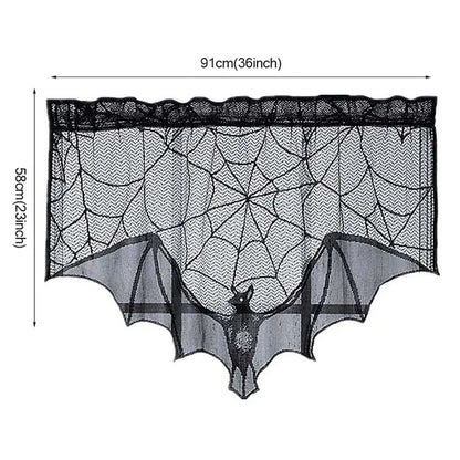Black Bat Halloween Decoration Cloth - 91 x 58 cm