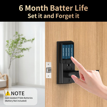 Viladepot Smart Lock Fingerprint Door Lock TYPE-C Interface App Control Passcode Unlock Electronic Touchscreen Keypad Handle