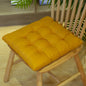 Tie-On Rectangle Dining Chair Seat Cushion - Thick Polyester Cotton Pad for Dining, Floor & Meditation