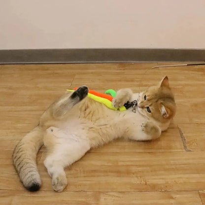 Interactive Cat Wand Worm Refills – Replacement Feather Worm Toy Attachments for Cat Wand