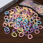 50/100-Pack Colorful Nylon Hair Bands for Kids - Elastic Scrunchie Hair Ties & Ponytail Holders for Girls