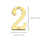 1Pcs 3Inch Metal House Numbers with M2 Screws Solid Zinc Alloy Mailbox Numbers 3D Address Numbers for Outside House Apartment