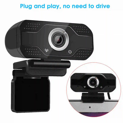 1080P USB Desktop Webcam with Microphone - 30FPS Full HD Plug-and-Play PC Camera for Online Classes & Video Calls