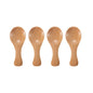 4-Pack Mini Wooden Spoons Small Short-Handle Sugar Salt Spice Scoops for Coffee Tea & Baby Feeding