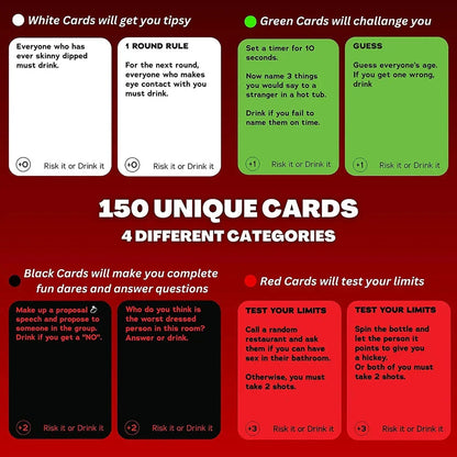 Risk It or Drink It – Hilarious Adult Party & Drinking Card Game