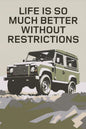 L-and-R-over Defender 90 Offroad Poster Classic Retro Automotive Poster Canvas Prints Classic Off-road Vehicle Aesthetic Print