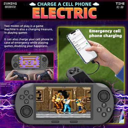 4.5-Inch Portable Retro Handheld Game Console — 854x480 Screen, Multi-Emulator PS1 Support, MP3 & Video, Two-Player Ready