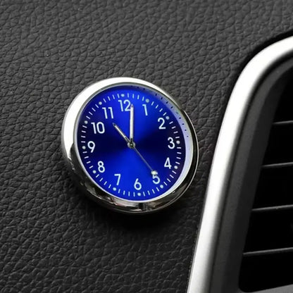 Luminous Mini Car Clock Stick-On Digital Dashboard Quartz Timepiece - 1.6 in (4 cm)