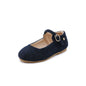 Kids Gray Slip-On Mary Jane Flats – Toddler & Children Oxford Platform Party Shoes (Size 21–37 • 13–22.5 cm / 5.12–8.86 in)