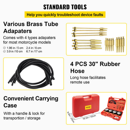 SucceBuy 4-Gauge Motorcycle Carburetor Synchronizer Tool Kit
