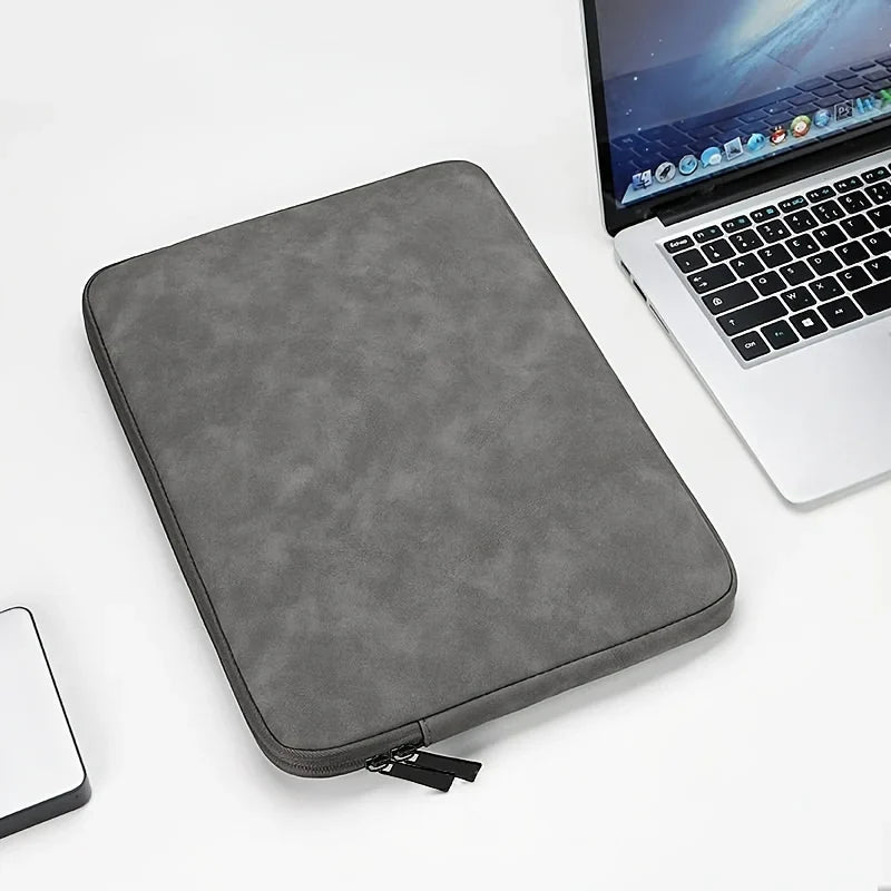 PU Leather Laptop Sleeve 11–15 Inch — Slim Protective Case