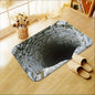 VIKAMA 3D Polyester Bath Mat Anti-Slip Shower Mat, Suitable for Home Bathroom Entrances, Easy to Maintain
