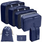 7/8/9/10 Pcs Travel Organizer Packing Cubes – Lightweight Polyester Luggage Storage Bags for Clothes, Shoes, and Accessories