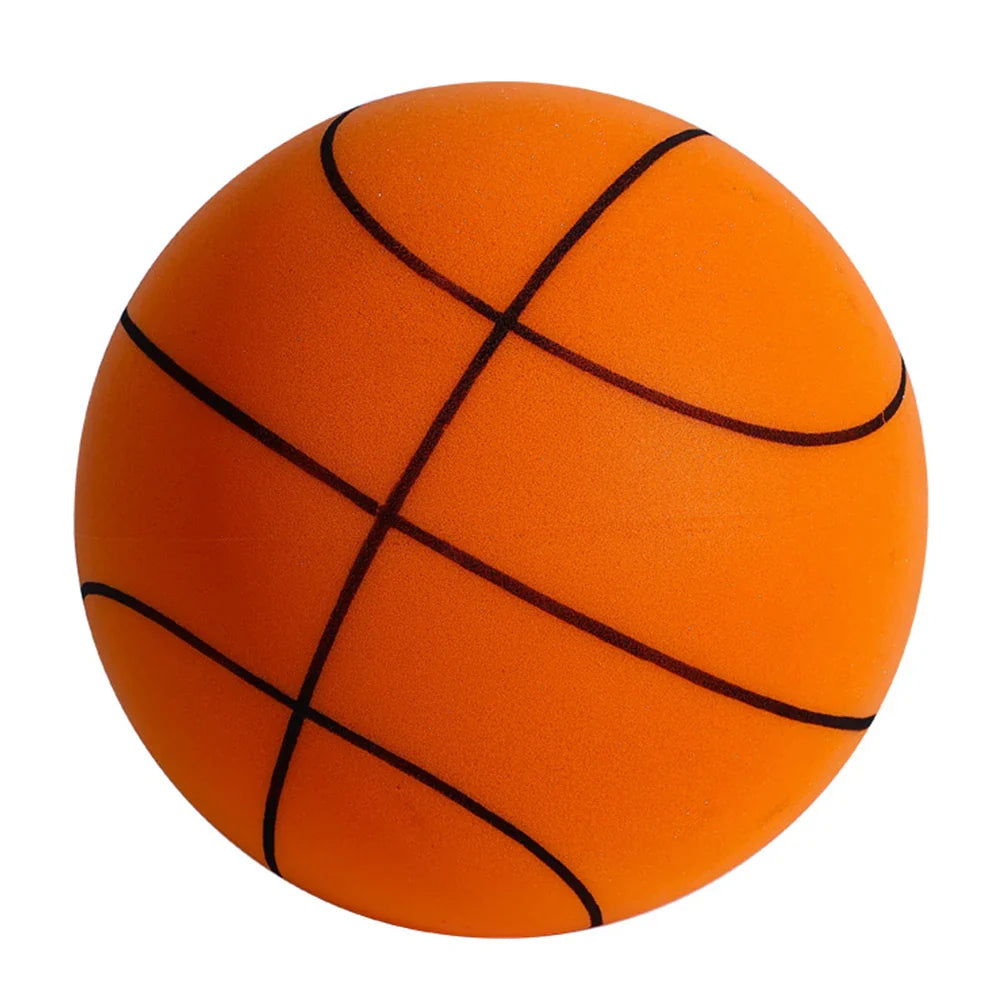 Kids Silent Foam Basketball — Indoor Squeezable Bounce Ball, Sizes 3/5/7