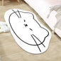 Simple Cartoon Imitation Cashmere Carpet Living Room Bedroom Bedside Warm Floor Mat Non-slip Washable Quick Drying Carpet