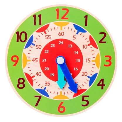 Montessori Wooden Clock Time Learning Toy