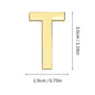 1Pcs Metal Self Adhesive House Number English Alphabet Letters for Apartment Room Door Plate Table Mailbox Number Stickers 3*2cm