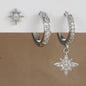 3-Piece Star Drop Earrings Set – 18K Gold Stainless Steel Dangle Jewelry
