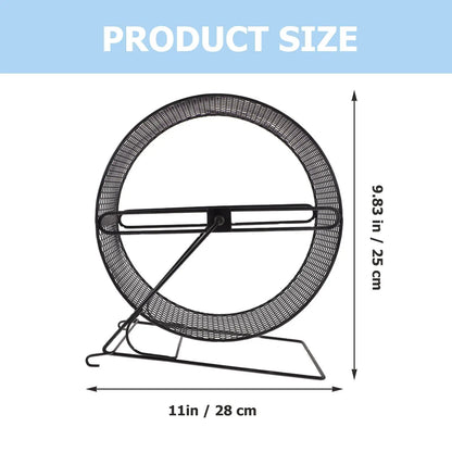 Silent Iron Exercise Wheel for Hamsters Quiet Small Pet Running Wheel with Stand