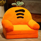 Foldable Kids Cartoon Sofa Bed — Plush Toddler & Baby Seat, Princess Nap Cushion