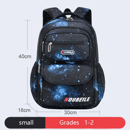Starry Sky Kids Backpack - Waterproof School Bag for Boys & Girls, Polyester Book Bag